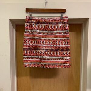 Banana Republic Pinky Orange Sequence Skirt Size 6